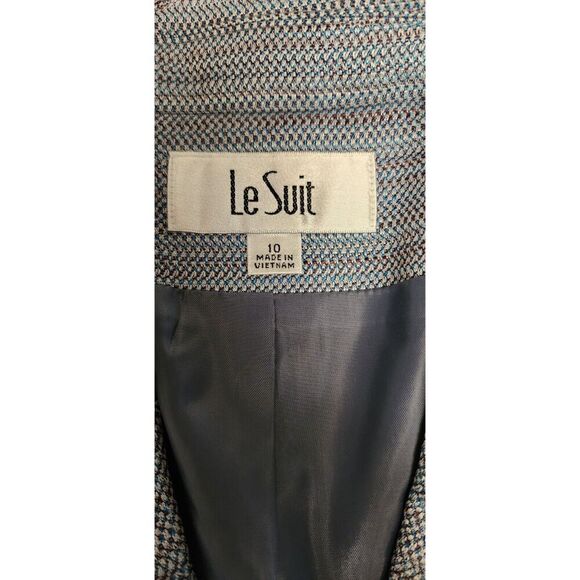 Women's Le Suit Jacket Size 10 Color Blue - Picture 6 of 6